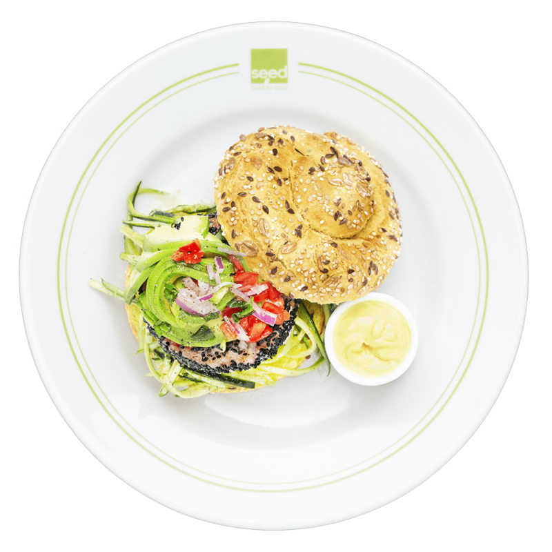 burger tuna burger seed superfood